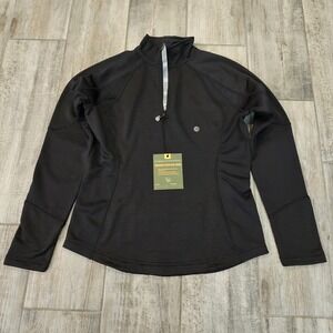 Eddie Bauer Gridline Fleece Half Mock Zip Pullover Jacket Womens Size M NEW